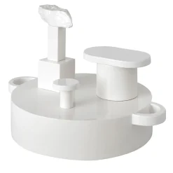 Paesaggi Round White Sculpture by Nathalie Du Pasquier