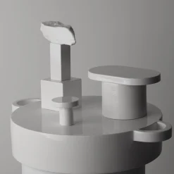 Paesaggi Round White Sculpture by Nathalie Du Pasquier