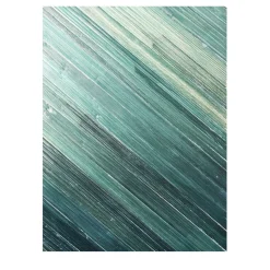 Paille Olik Green Straw and Wood Decorative Panel