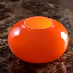 Pandora Orange And Milkwhite Glass Vase