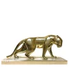 Pantera Stilizzata Brushed brass Sculpture