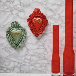 PASSION RED CERAMIC HEART