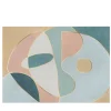 Pastel colors shapes on shapes textured wallpaper