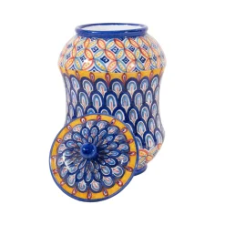 Pavone Flores Vase with Lid by Lorenza Adami