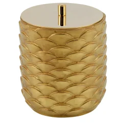 PEACOCK COTTON BOX - GOLD