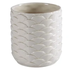 PEACOCK TOOTHBRUSH HOLDER - WHITE