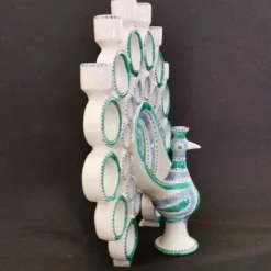 Peacock Turquoise & Azure Candelabra