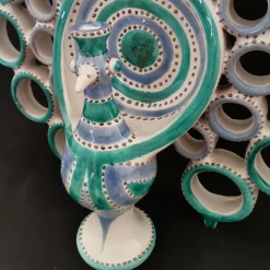 Peacock Turquoise & Azure Candelabra