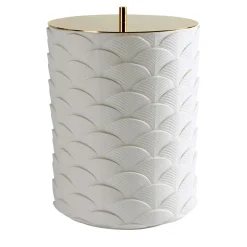 PEACOCK WASTE BASKET - WHITE #2