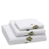 Peacock White Bath Towel Set