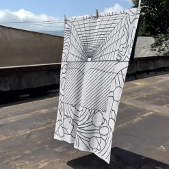 Pensieri 2 Gray Tapestry/Blanket by Luca de Bona