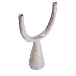 Perla Rosa Ceramic Candelabra