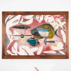 Pesci nel Mediterraneo 6-Tile Ceramic Decorative Panel