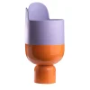 Petali Lilac & Orange Ceramic Vase by Luca Binaglia