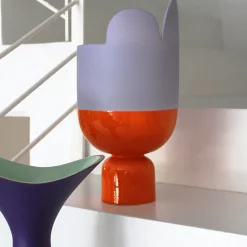 Petali Lilac & Orange Ceramic Vase by Luca Binaglia