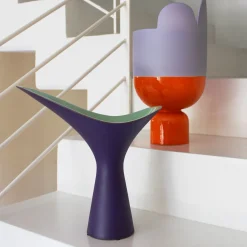Petali Lilac & Orange Ceramic Vase by Luca Binaglia