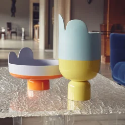 Petali Lilac & Orange Ceramic Centerpiece by Luca Binaglia