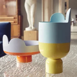 Petali Lilac & Orange Ceramic Centerpiece by Luca Binaglia