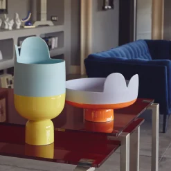 Petali Lilac & Orange Ceramic Centerpiece by Luca Binaglia