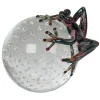 Petrol Green Glass Frog On Sphere