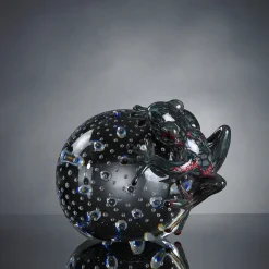 Petrol Green Glass Frog On Sphere