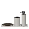 4-Piece Oyster Leather Bathroom Set