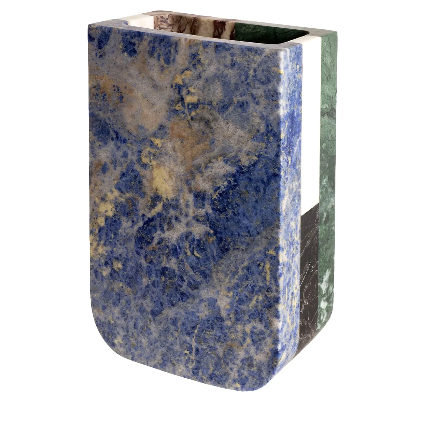 Piero Multicolor Marble Vase by Arthur Arbesser