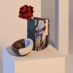 Piero Multicolor Marble Vase by Arthur Arbesser