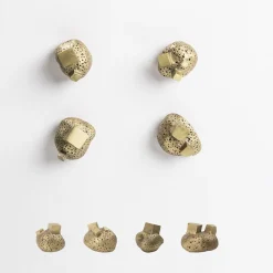 Pietra Set of 4 Brass Door Knobs #2 by Nicole Valenti