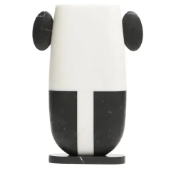 Pietro White Michelangelo/Black Marquina Vase by Matteo Cibic