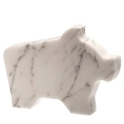 Pig Large White Statuette by Alessandra Grasso