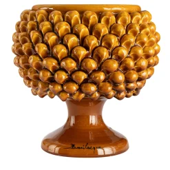 Pigna Honey Yellow Ceramic Vase