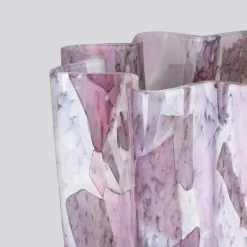 Pink Bucket Glass Vase