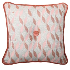 Pink Carrè Cushion in Talia Jacquard Fabric