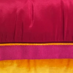 Pink Circles Square Velvet Cushion