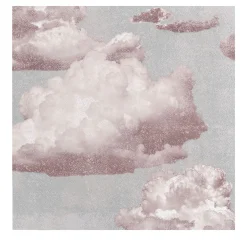 Pink Clouds Vintage Style Wallpaper