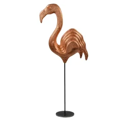 Pink Flamingo Coppery Sculpture