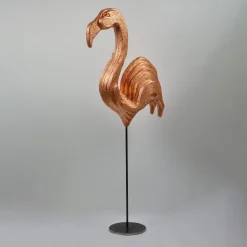 Pink Flamingo Coppery Sculpture