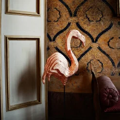 Pink Flamingo Coppery Sculpture