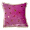 Pink Triangles Square Velvet Cushion