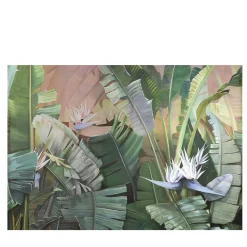 Pink Tropical Forest Mixedmade Wallpaper