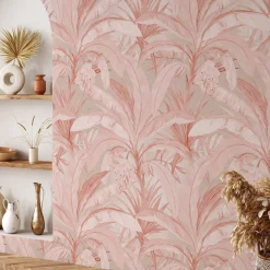 Pink Tropical Jungle Wallpaper