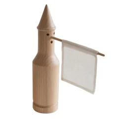 Pinocchio The Biggest Lie Brown Wood Sculpture by Matteo Ragni