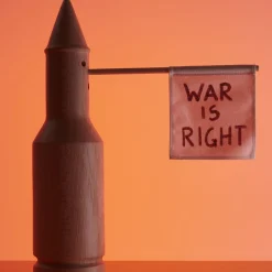 Pinocchio The Biggest Lie Brown Wood Sculpture by Matteo Ragni