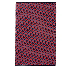 Plaid Lana 01 Patterned Red & Gray Blanket by Giulio Iacchetti
