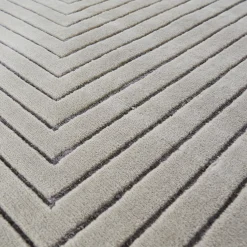 Plano PL104 Rectangular Gray Wool Rug