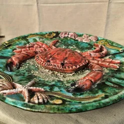 Plate with Red Crab