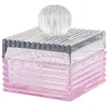Playful Small Pink and Gray Crystal Box