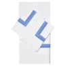 Plissè White & Country Blue US King Sheet Set
