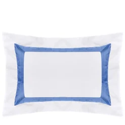 Plissè White & Country Blue US King Sham